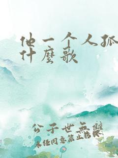 他一个人孤单是什么歌
