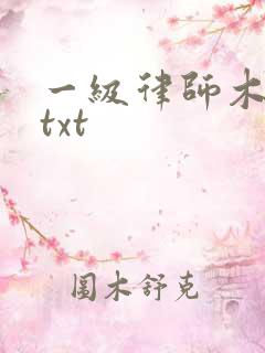 一级律师木苏里txt