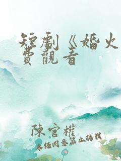 短剧《婚火》免费观看