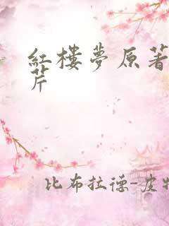 红楼梦原著曹雪芹