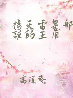 杨天雷是哪部小说的主角