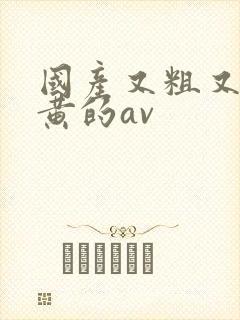 国产又粗又猛又黄的av