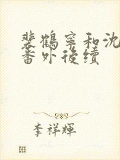 裴鹤宁和沈渡的番外后续