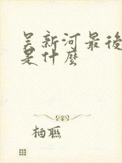 吴新河最后结局是什么