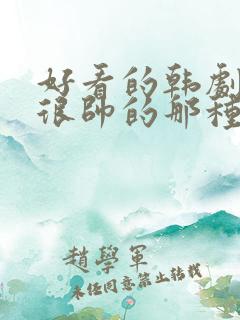 好看的韩剧男主很帅的那种