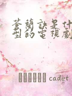 苍兰诀是什么类型的电视剧