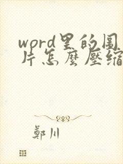 word里的图片怎么压缩大小