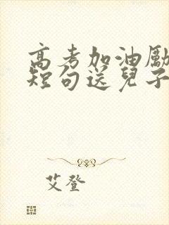 高考加油励志语短句送儿子 高考加油励志语短句送儿子