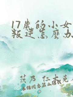 17岁的小女孩叛逆怎么办