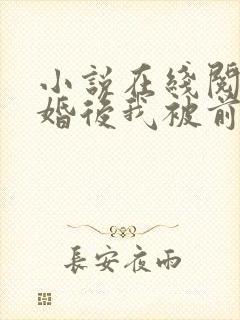 小说在线阅读离婚后我被前夫缠上了
