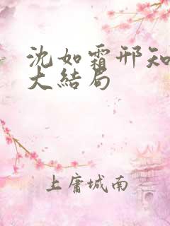 沈如霜邢知衍的大结局