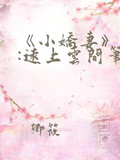 《小娇妻》作者:远上云间笔趣阁
