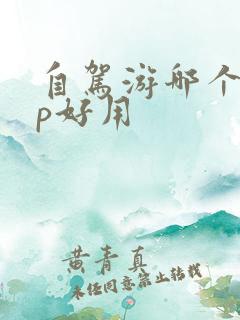 自驾游哪个app好用 自驾游哪个app好用