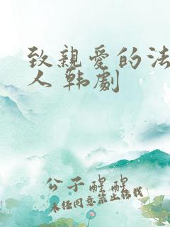 致亲爱的法官大人 韩剧