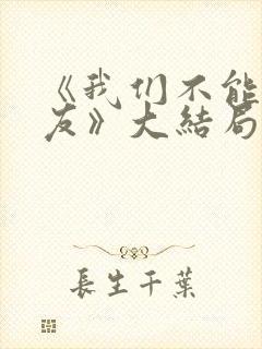 《我们不能是朋友》大结局