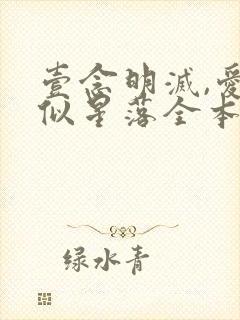 壹念明灭,爱意似星落全本阅读