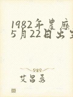 1982年农历5月22日出生八字