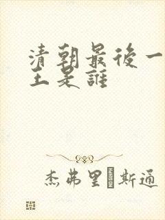 清朝最后一个帝王是谁