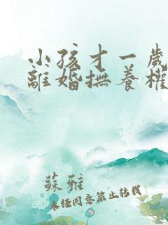 小孩才一岁父母离婚抚养权归谁