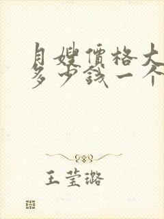 月嫂价格大概是多少钱一个月