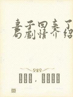妻子回来了大结局剧情介绍