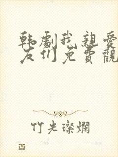韩剧我亲爱的朋友们免费观看