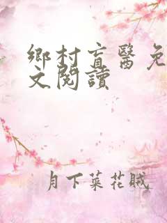 乡村盲医免费全文阅读
