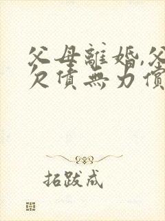 父母离婚,父亲欠债无力偿还 对子女影响