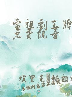 电视剧王牌部队免费观看