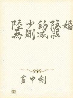 陆少的隐婚罪妻无删减版 陆少的隐婚罪妻无删减版