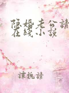 隐婚老公请低调在线小说