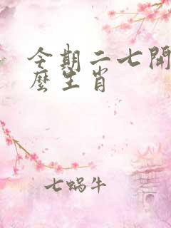 今期二七开是什么生肖