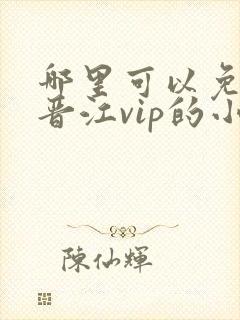 哪里可以免费看晋江vip的小说
