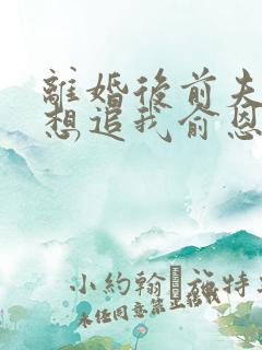 离婚后前夫总是想追我俞恩免费阅读
