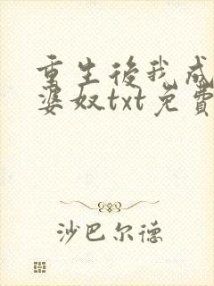 重生后我成了老婆奴txt免费下载
