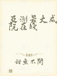 亚洲最大成人影院在线