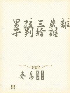 男孩三岁离婚孩子判给谁