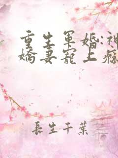 重生军婚:神医娇妻宠上瘾