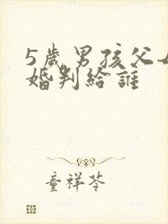 5岁男孩父母离婚判给谁