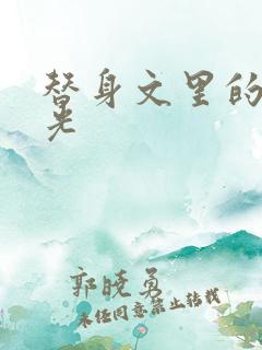 替身文里的白月光