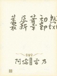 叶辰萧初然免费最新章节txt