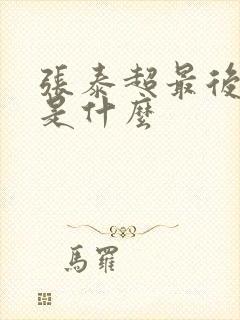 张泰超最后结局是什么