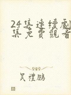 24集连续剧全集免费观看