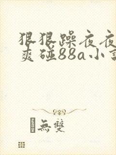 狠狠躁夜夜躁人爽碰88a小说