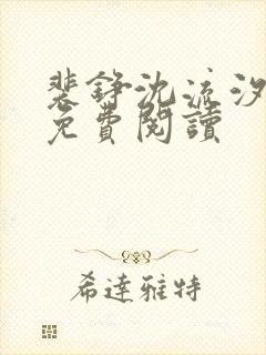裴铮沈流汐全文免费阅读