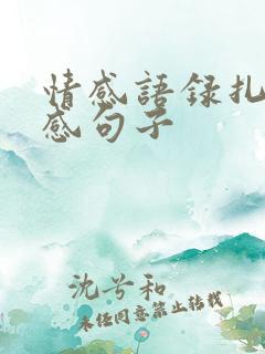 情感语录扎心伤感句子