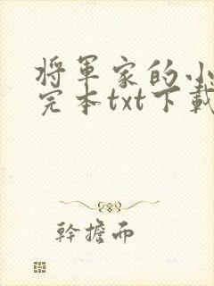 将军家的小媳妇完本txt下载