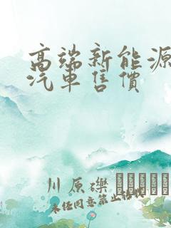 高端新能源电动汽车售价