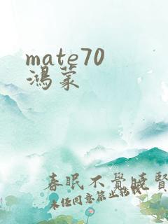 mate70 鸿蒙