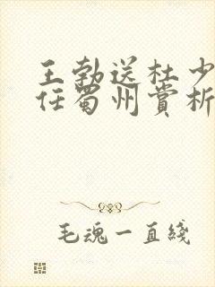 王勃送杜少府之任蜀州赏析